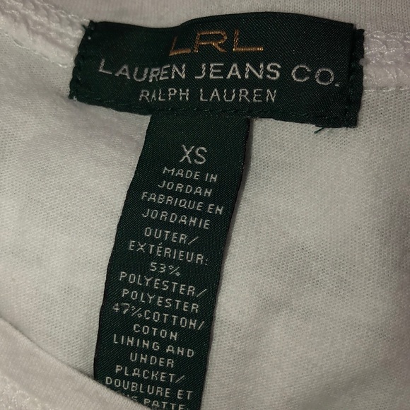 Lauren Jeans Ralph Lauren White Long Sleeve Top XS - Picture 6 of 6